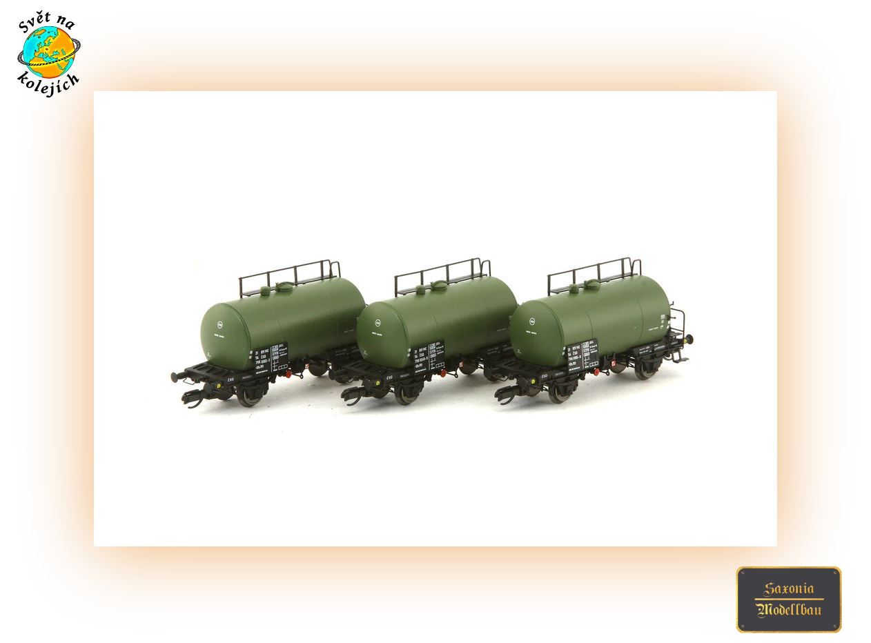 SAXONIA 120079 TT - SET CISTERNOVÝCH VOZŮ "DEUTZ", ČSD