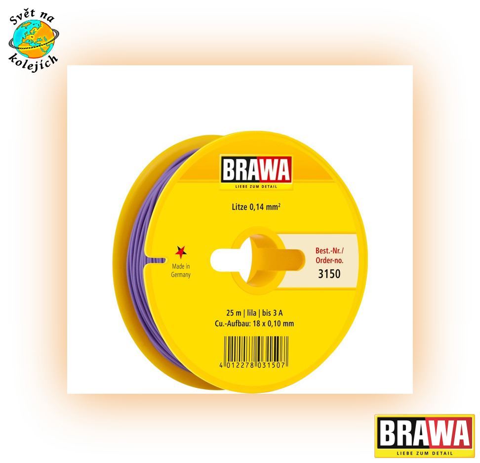 BRAWA 3150 - KABEL LILA 0,14 mm², 25 m