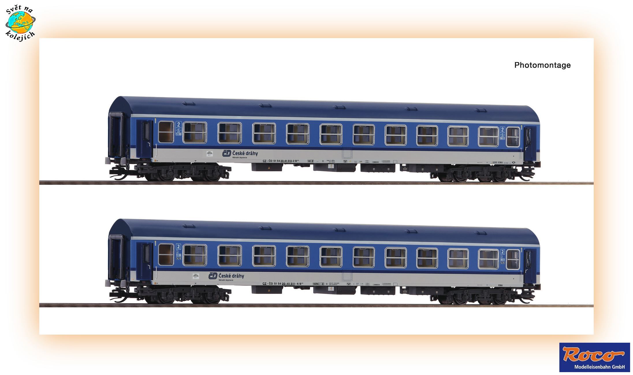 ROCO 6280020 TT - SET OSOBNÍCH VOZŮ 2.třídy typ B Y/B 70, ČD