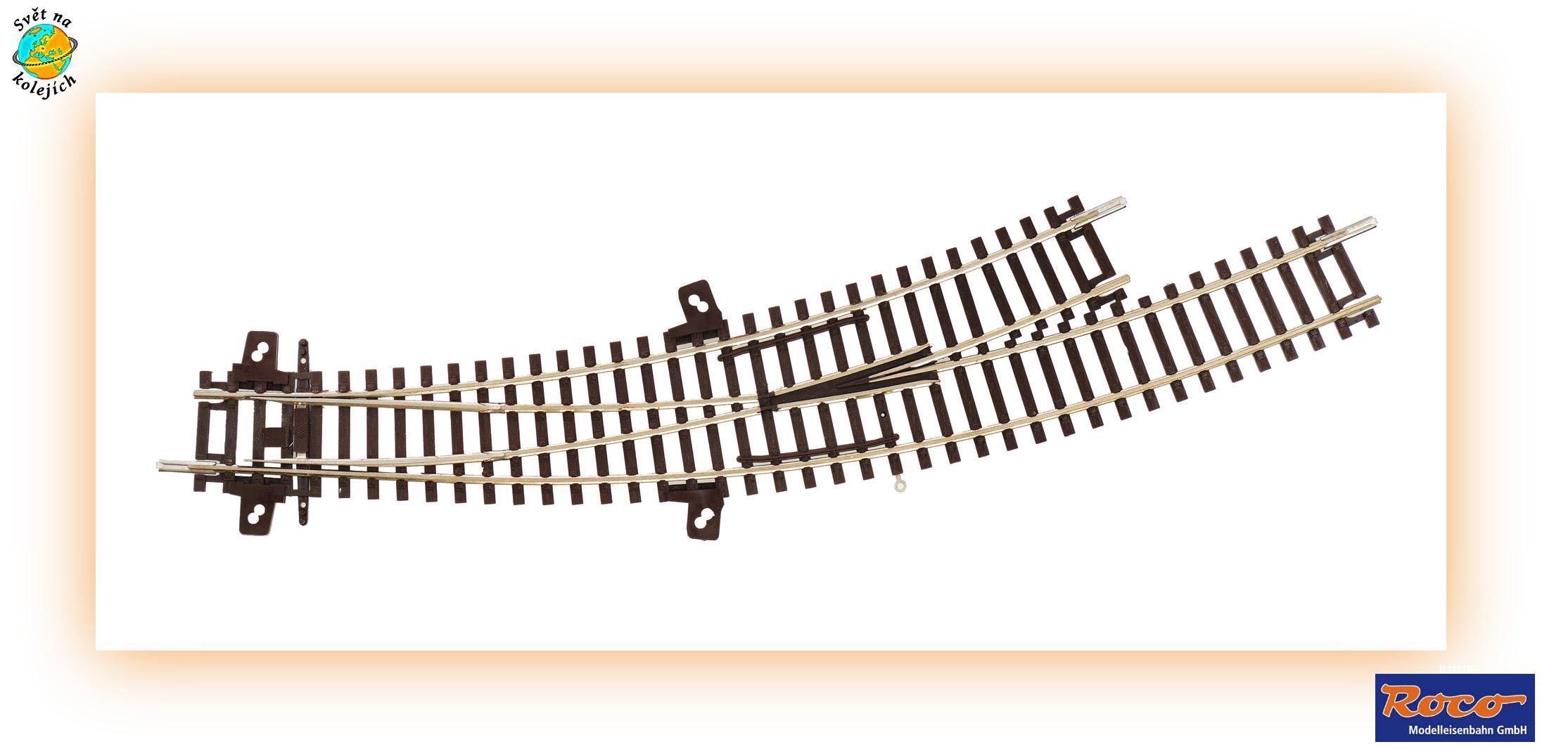ROCO 4080460 TT - OBLOUKOVÁ VÝHYBKA LEVÁ, R=321 mm/30°