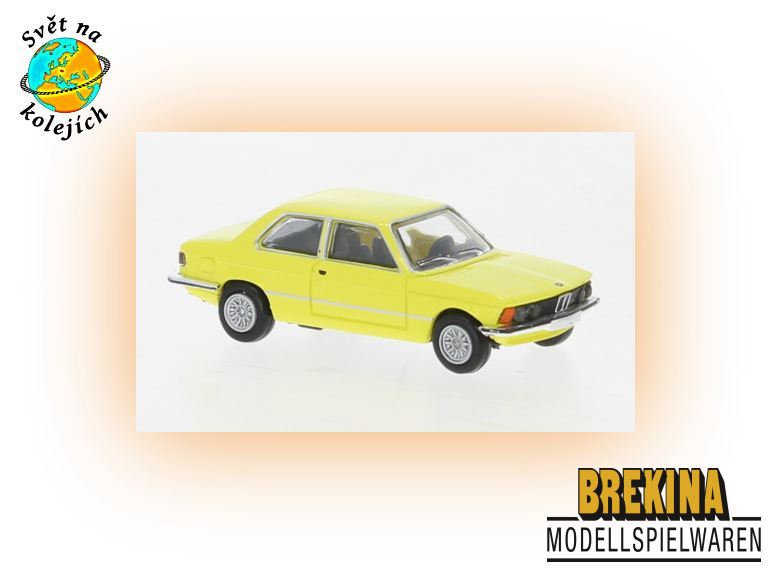 BREKINA 24302 HO - BMW 323i 1975, SVĚTLE ŽLUTÁ