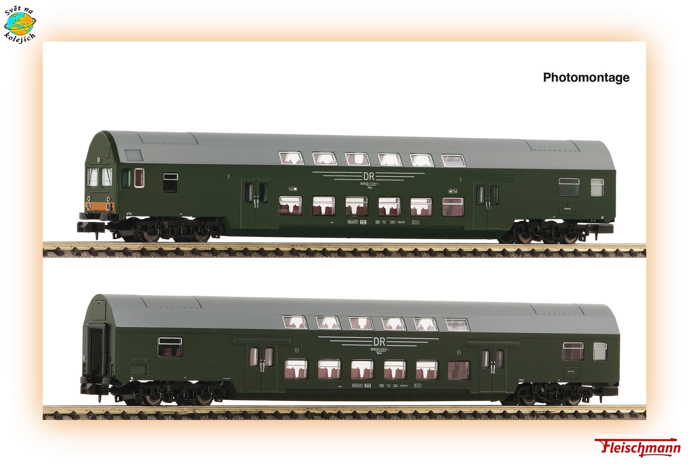 FLEISCHMANN 6260041 N - SET PATROVÝCH VOZŮ DBmue + DBmq, DR