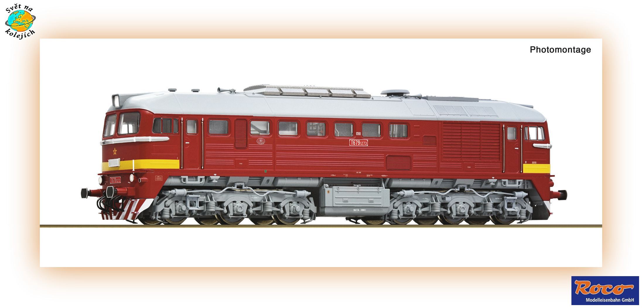 ROCO 7310061 H0 - DIESELOVÁ LOK. T 679.1 " SERGEJ ", ČSD DIGITÁL ZVUK