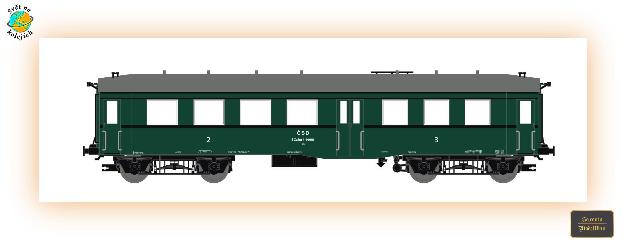 SAXONIA 120053 TT - OSOBNÍ VŮZ "ALTENBERG" 2./3.tř. BC4i, ČSD