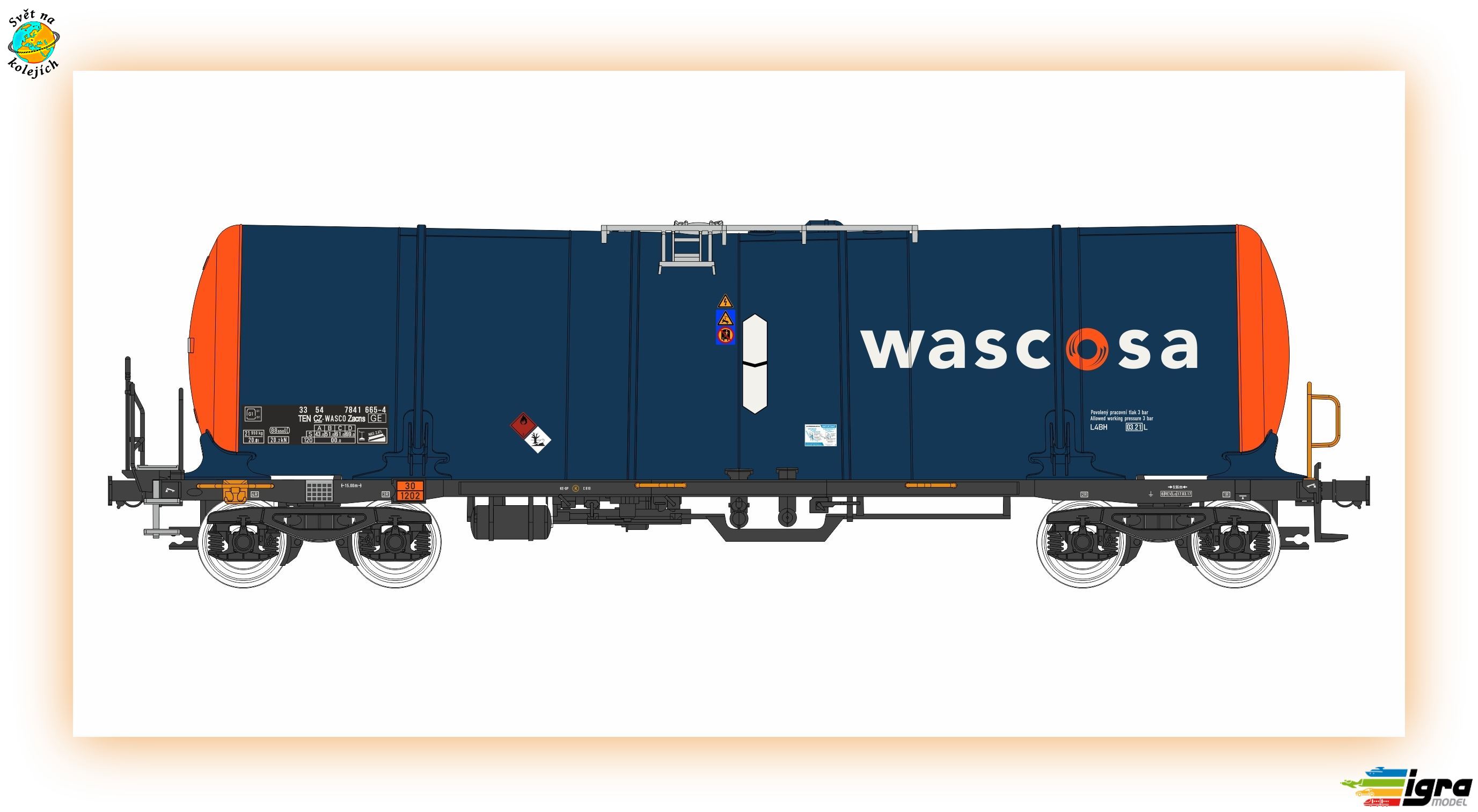 IGRA 96200072 TT - CISTERNOVÝ VŮZ  Zacns 88 2, Wascosa